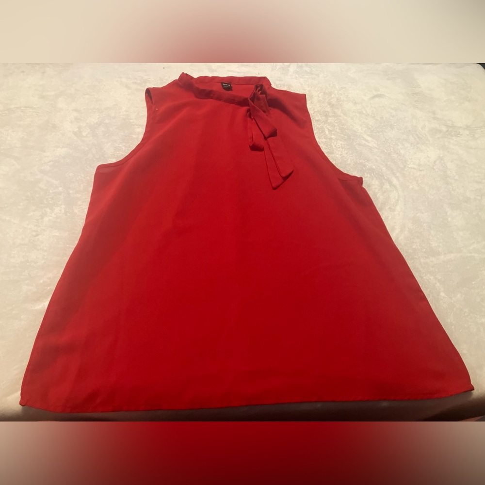 *last chance* Red blouse with neck tie